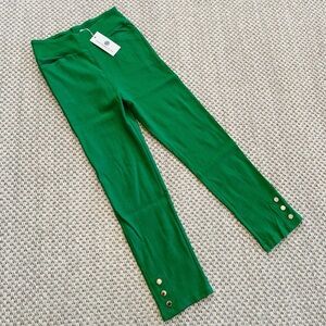 Jean Pierre Klifa stretch CAPRI PANTS SOLID GRASS XXS NWT